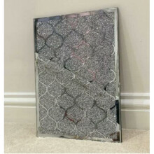 Luxury Crushed Diamond Chopping Board Silver Placemat Sparkly 30x40