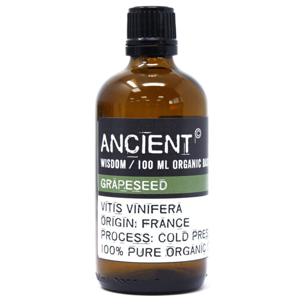 Ancient Wisdom Grapeseed Organic Base Oil 100Ml Orgbo-02 Aw