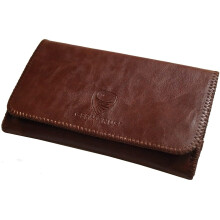 GERMANUS Tobacco Pouch Leather-Free Art Leather EU-Made - Original Protected Product - Magnetic Closure, 22.5x13 cm Open/13x7.5 cm Closed