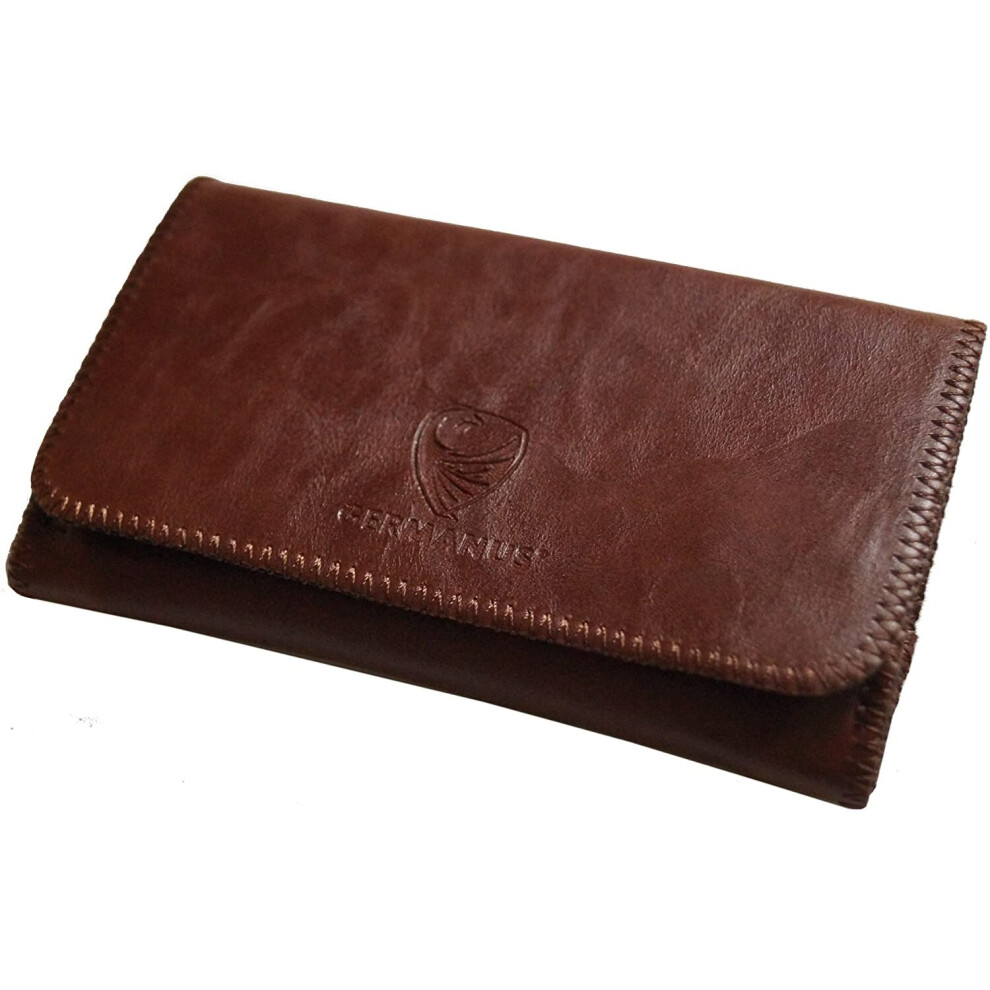 GERMANUS Tobacco Pouch from Artleather, Leather free - Made in EU - Atrobrunus