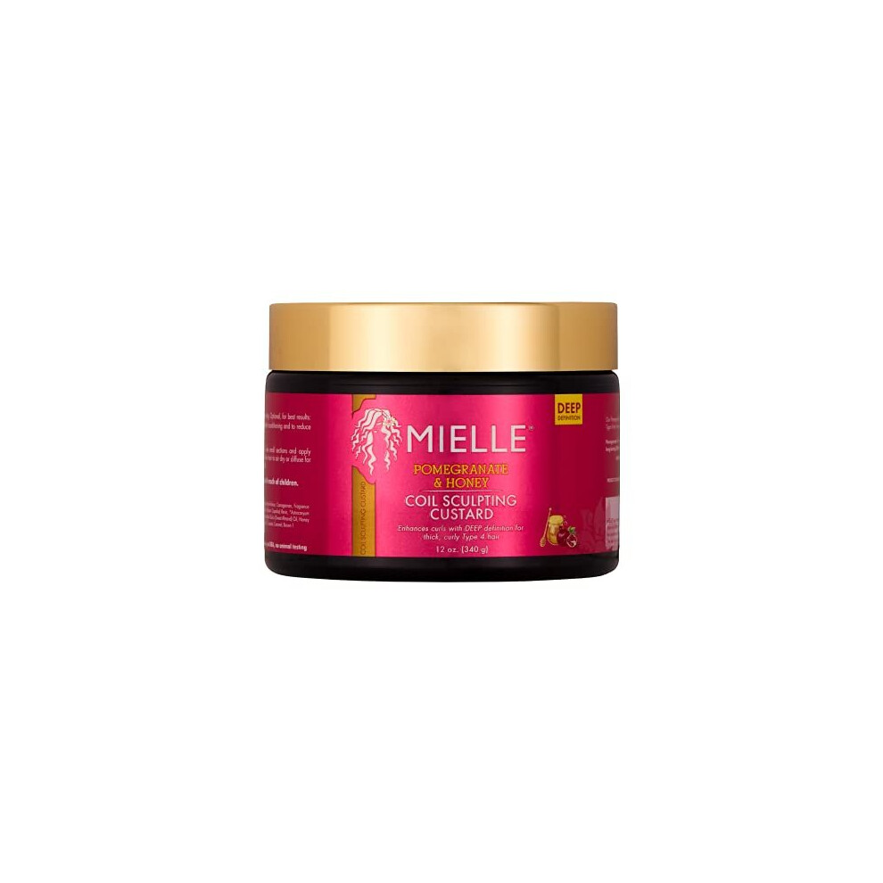 Mielle Pomegranate & Honey Coil Sculpting Custard, Curly Type 4 Hair, 12oz