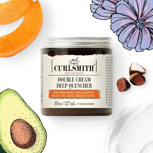 Curlsmith, Double Crème Hydratant Intense, Pour Cheveux Secs et Termes, 8 fl oz (237 ml) 1