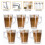 6 Pack 240ML Glass Coffee Cups 3