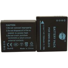 DSTE® 2pcs DMW-BLG10 Rechargeable Li-ion Battery for Panasonic LUMIX DMC-GF3, DMC-GF5, DMC-GF6, DMC-GX7 SLR Cameras