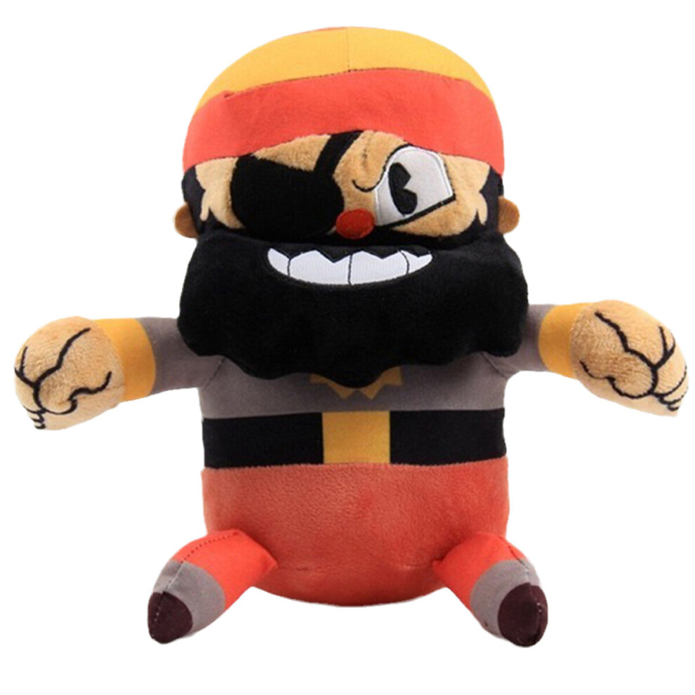 (Captain Brineybeard) Cuphead Plush Doll Mugman Doll Teddy Soft Toys Puphead Devil Cala Maria Figures Kids