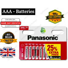 10x AAA Genuine PANASONIC Zinc Carbon Batteries - LR03 1.5V MN2400