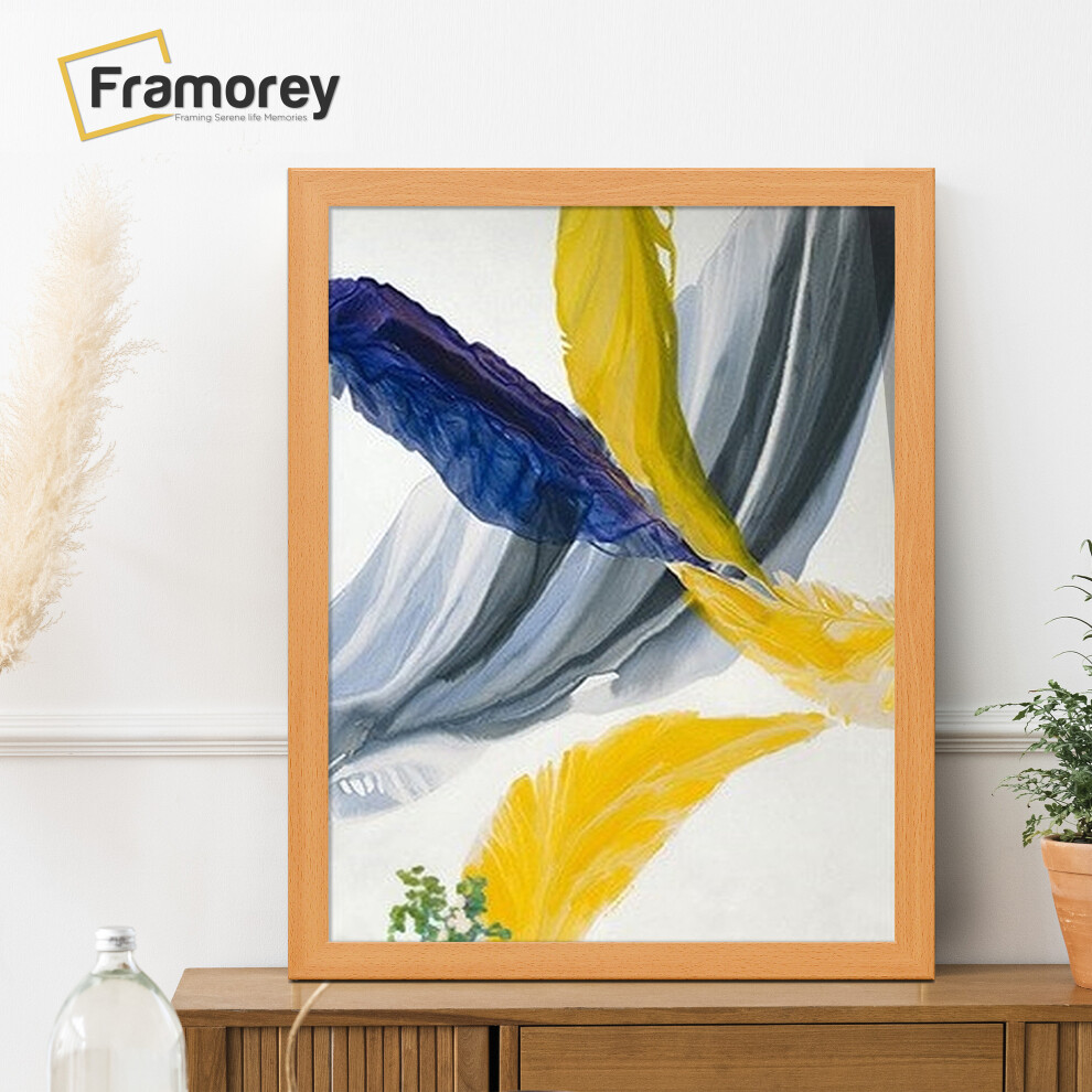 (24x30 CM) Beech Picture Frame / Wall Art Frames / Flat Wooden Effect Poster Frame / Photo Print Frame-image-OPC-P8W9FHH-NEW