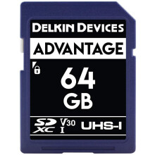 Delkin-enheder 64 GB Advantage SDXC UHS-I (V30) Memory Card (DDSDW63364GB)