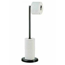 (1 x Roll Holder) BLACK FREE STAND 4 TOILET ROLL PAPER TISSUE HOLDER DISPENSER BATHROOM STORAGE