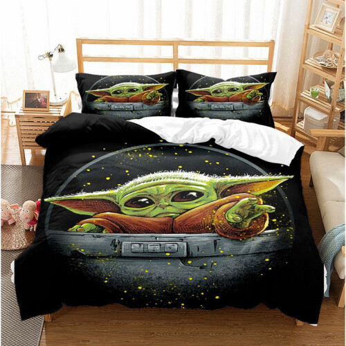 (Pattern 05, King) Yoda Single Double King Duvet Cover Cartoon