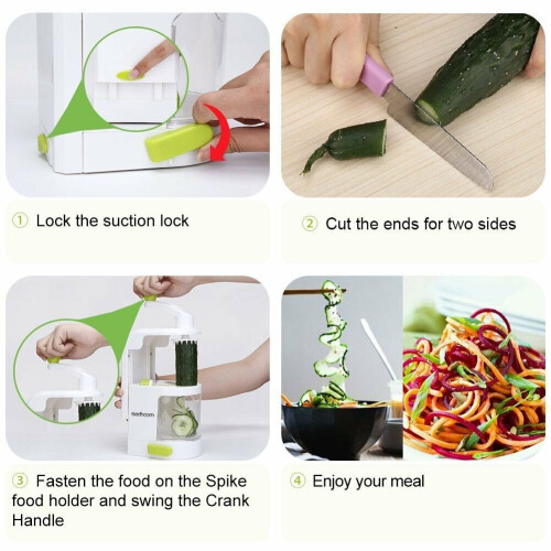 Spiralizer 4-Blade Vegetable Spiralizer, Heavy Duty Spiral Slicer 2