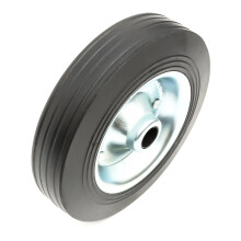 Steel Wheel & Solid Rubber Tyre 200x55 8 Inch Fits Maypole Caravan Jockey Wheel