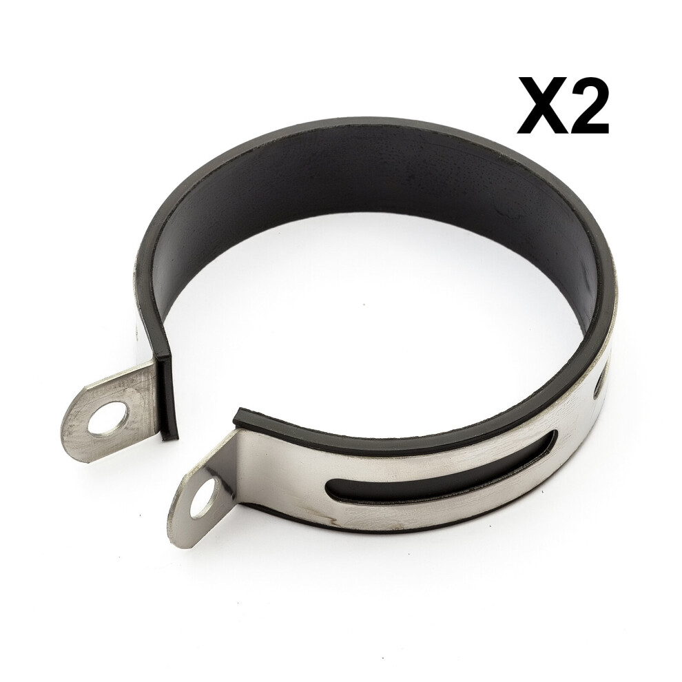 2 Exhaust Clamp Rubber Strap 10.3Cm Chinese Scooter 50Cc Baotian Btm Direct Bike 5055583039225