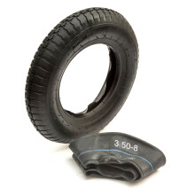 14" Heavy Duty Tyre & Inner Tube Kit 3.50-8 350-8 4 Ply Butyl Rubber Trailer