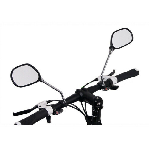 Universal Rear View Handlebar Adjustable Mirrors & Safety Reflector Scooter 1