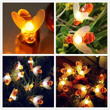 Solar Garden Lights,7.5M/50 LED Solar Lights Outdoor 8 Modes Honey Bee