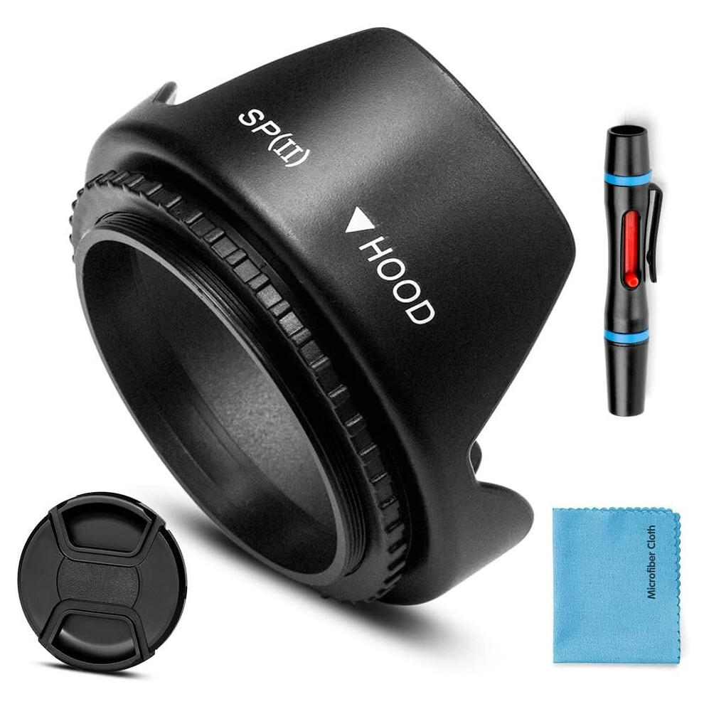 72mm Lens Hood,Fotover Universal Tulip Flower Lens Hood Sun Shade with Centre Pinch Lens Cap for Canon Nikon Sony Pentax Olympus Fuji Camera