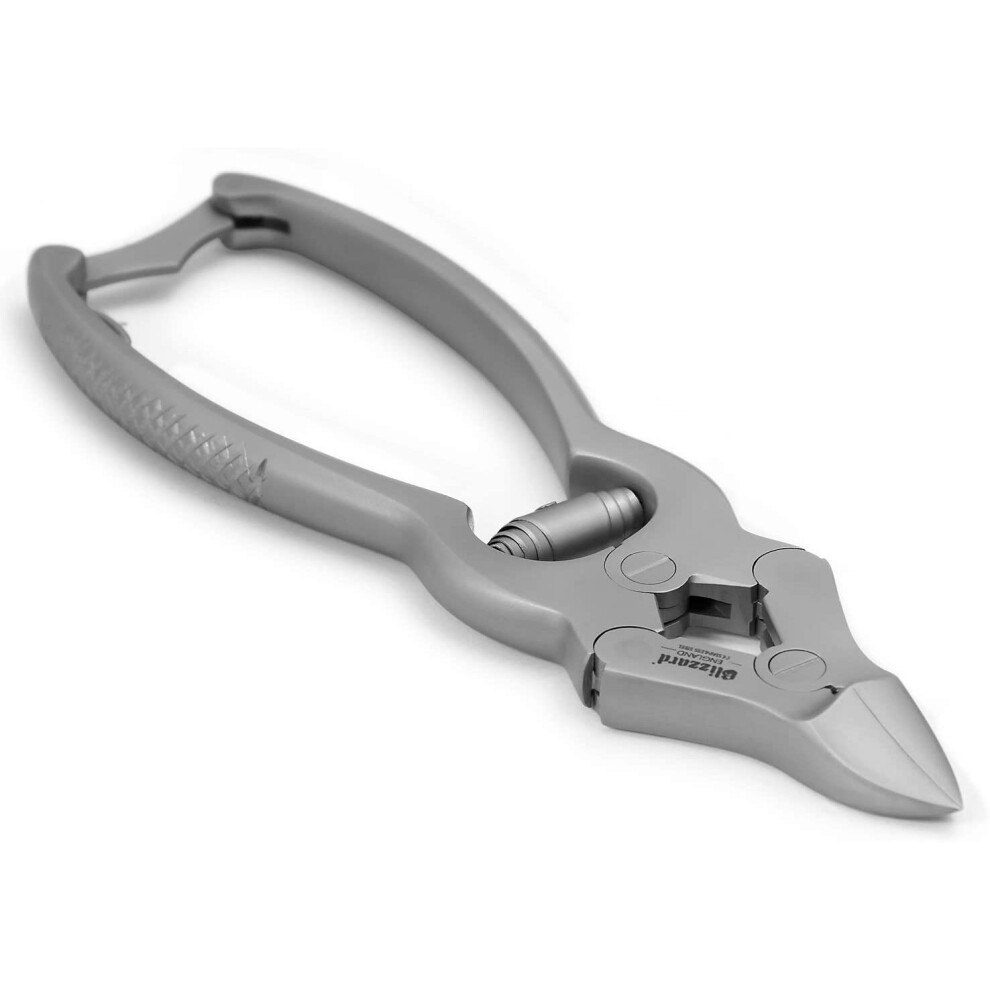 Blizzard Toenail Clippers By - Podiatry Tool German Forged - 6 Inch Cantilever Nail Nippers To Cut Thick Toe Nails - Hospital Grade - 15Cm - Barrel