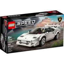 LEGO 76908 Speed Champions Lamborghini Countach, Spielzeug Modell eines Rennwagens für Kinder ab 8 Jahren