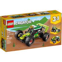 LEGO 31123 Creator 3in1 Off-road Buggy to Skid Loader Digger to ATV Car Toy, 3 Vehicle Construction Set for Kids 7 Plus Years Old