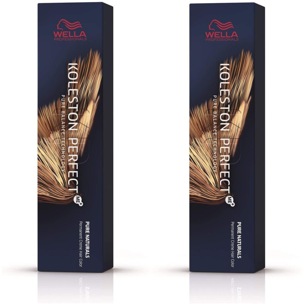 Wella Koleston Perfect ME+ KP Pure Naturals 55/0 Light Brown Intense Natural Hair Colour, Pack of 2