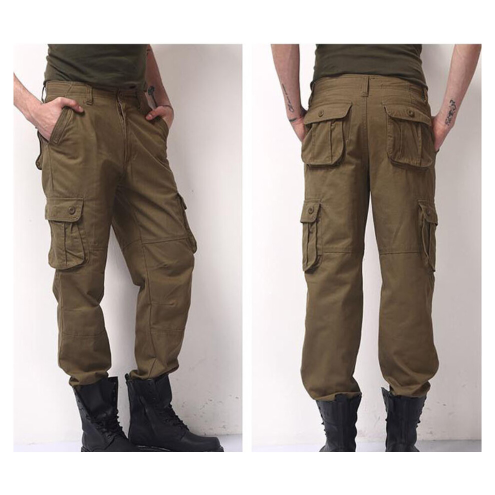 (GREEN, 36) Urban Tactical Combat Trousers Casual Cargo Pants