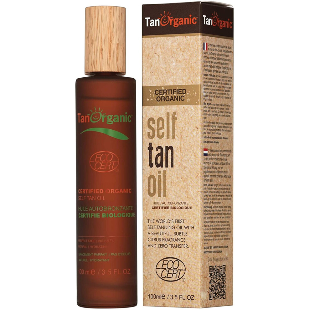 TanOrganic Self Tanning Oil Fake Tan Certified Organic Natural Vegan 100ml