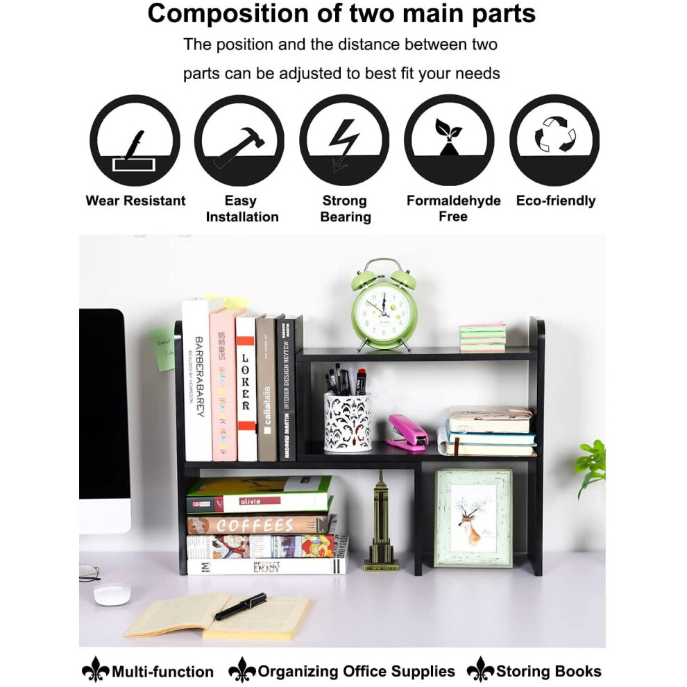 Desktop on sale shelf organiser