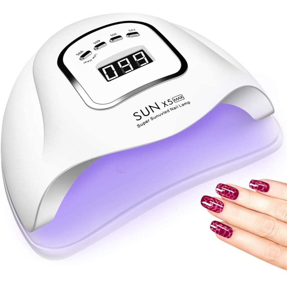 Light Uv Led Nail Lamp 150W, Professional Nail Dryer Gel Polish Uv Nail With 4 Timer Setting, Nail Polish Curing Gel Led Dryer, Professional