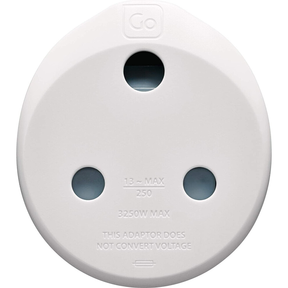 Go Travel South Africa To Uk (Sa-Uk) Compact Earthed Travel Adaptor (Adapter Ref 582)
