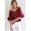 (Red, 10) White Blue Red Off Shoulder Lantern Sleeve Boutiqu 1
