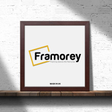 (9x9 Inch) Square Size Mahogany Picture Frame Wall Art Frames Flat Wooden Effect Poster Frame