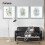 (40x40 CM) Square Size Light Grey Picture Frame Wall Art Frames Flat Wooden Effect Poster Frame 3