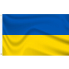 UKRAINE FLAG 5 x 3 FT (150cmx90cm) STOFF UKRAINISCHE LANDESFLAGGE