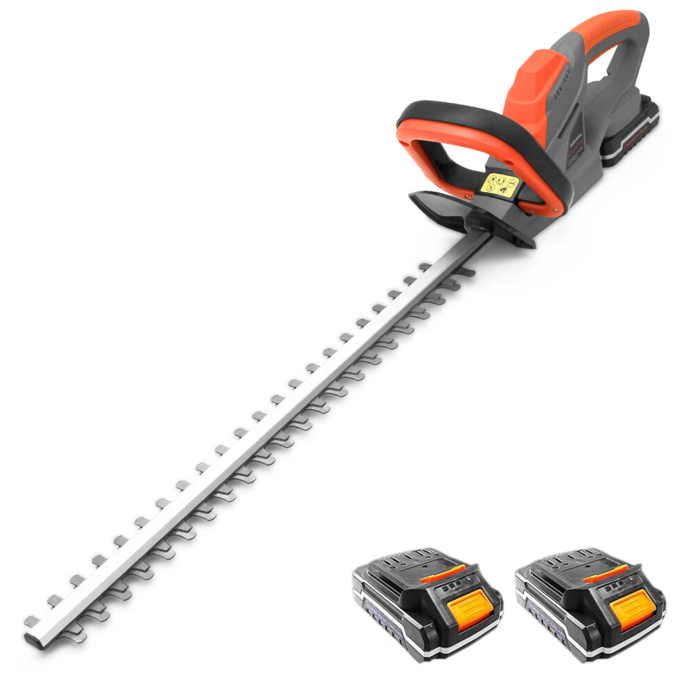 Terratek Cordless Hedge Trimmer Electric 20V Rechargeable Battery x 2 Included