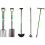 (Set of 5 Spade, Fork, Rake, Edging & Hoe) Garden Tools Lightweight Soft Plastic Handle Grip 1