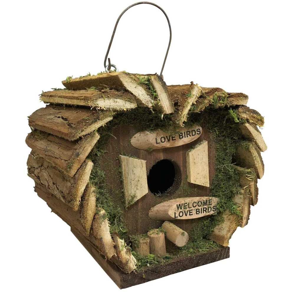 Hanging Wooden Love Bird Nest Box Birdhouse