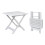 URBN Living (White) Portable Folding Camping Plastic Picnic Tray Table And 2 Folding Chairs Set 2
