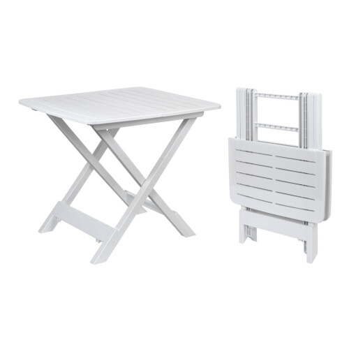 URBN Living (White) Portable Folding Camping Plastic Picnic Tray Table And 2 Folding Chairs Set 1