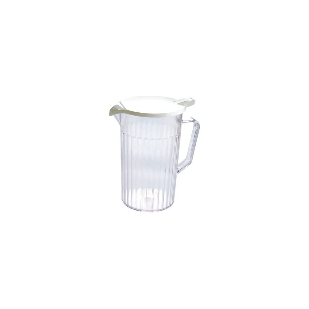 6 x Polycarbonate Plastic Pitcher Jug Lined at 1.5 Pint 0.9 Litre With Lid