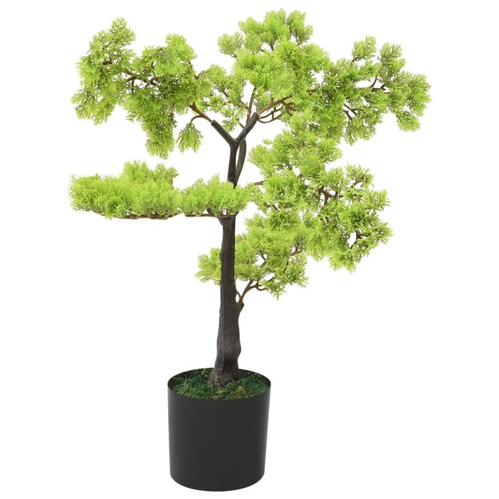 Vidaxl Artificial Cypress Bonsai With Pot 60 Cm Green
