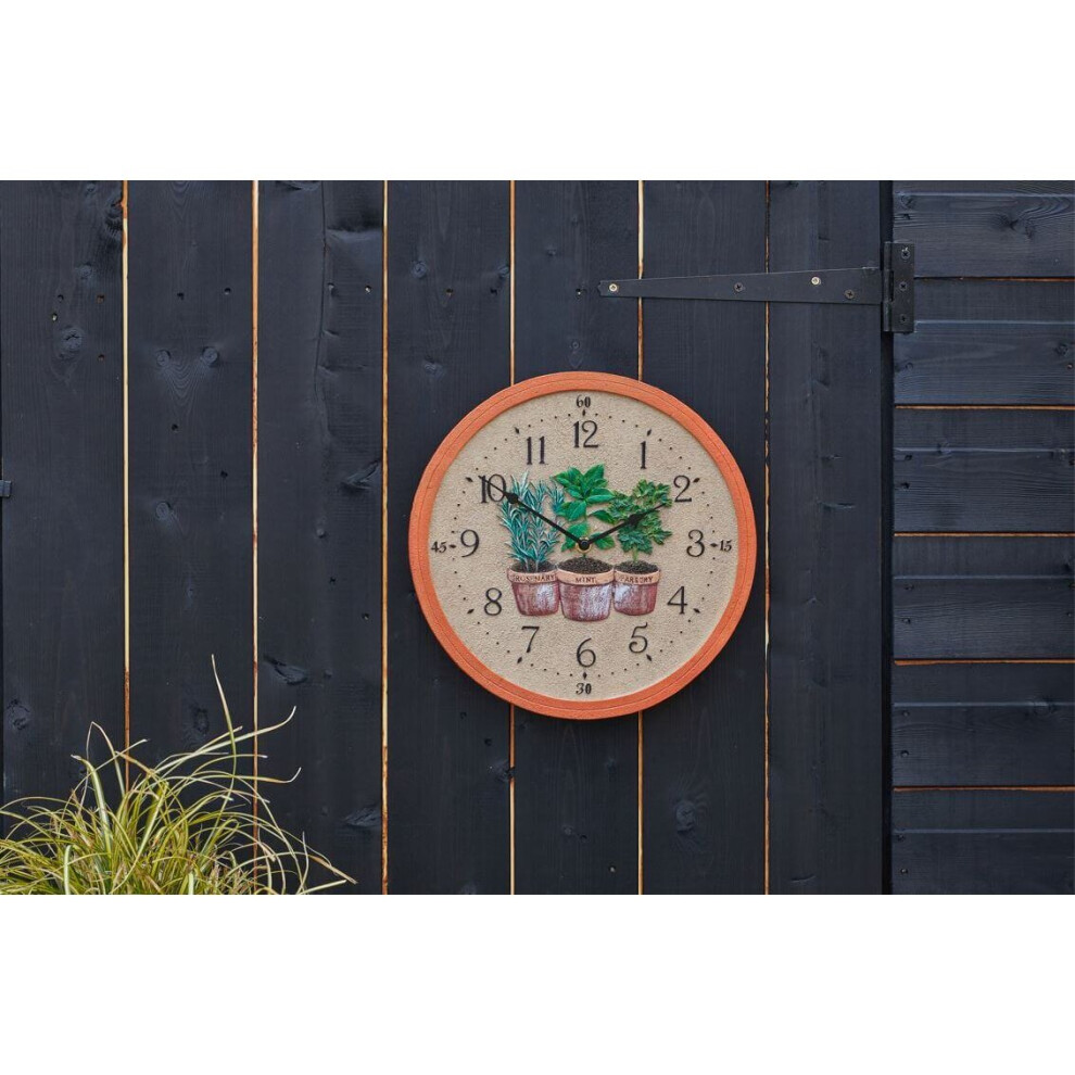 Smart Garden Herbs Garden Wall Clock 30Cm Outdoor Indoor Garden Arabic 5164012