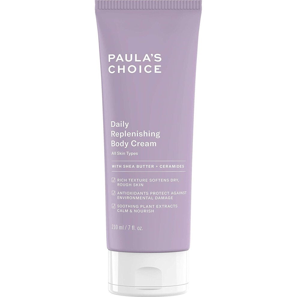 Paula's Choice Daily Replenishing Body Cream - Ceramide Enriched Hydrating Body Lotion - Lightweight & Non Greasy - Soothe & Nourish Skin with Shea