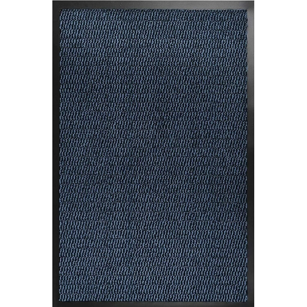 Caprican (60 X 80 Cm, ) Dirt Trapper Nonslip Indoor & Outdoor Washable Mat Blue