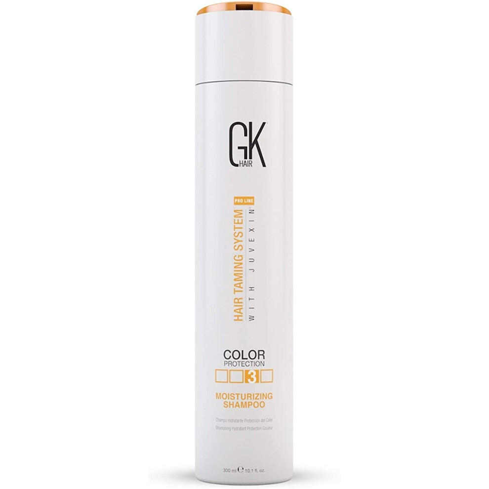 Gkhair Global Keratin Gk Hair Moisturizing Shampoo 300Ml For Color Treated Dry Damaged Curly Frizzy Organic Paraben Sulfate Free Daily Use After Deep