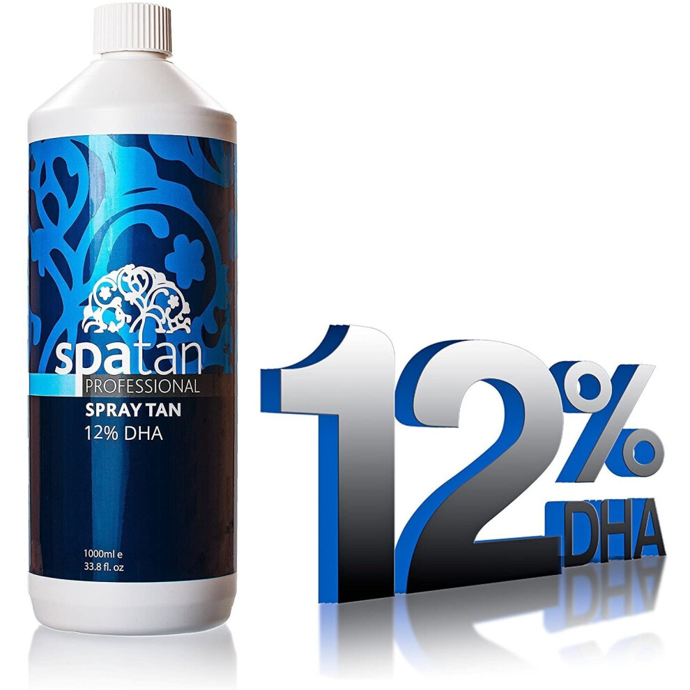 Funkypumpkin Dark Spatan Spray Tan Solution, 1 Litre, 12% Dha,