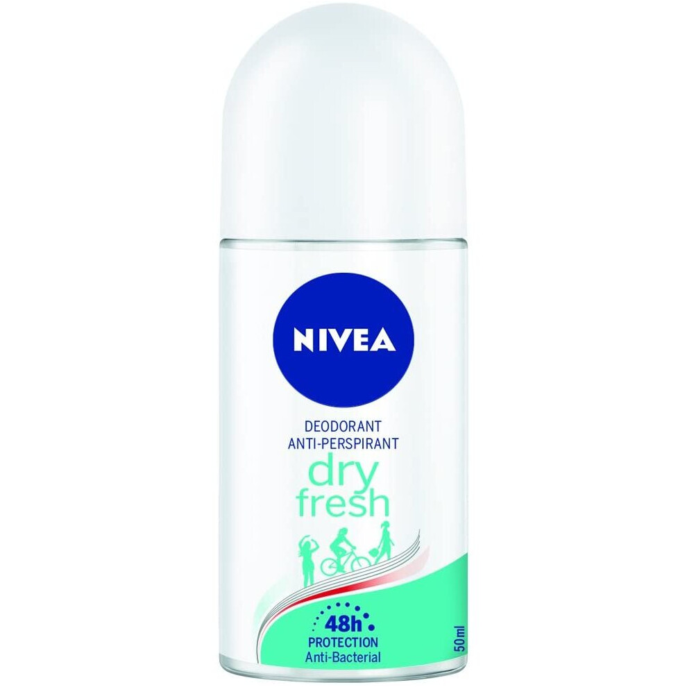 Nivea Roll-On Dry Comfort Fresh – Package of 6 x 50 ml – Total: 300 ml
