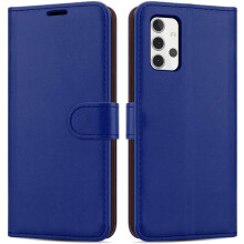 (Blue) For Samsung A21s Case Cover Wallet case PU Leather