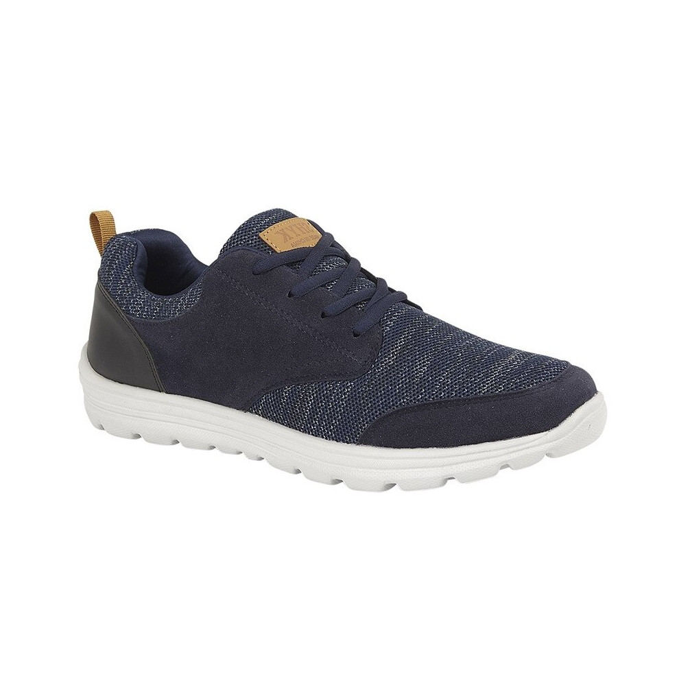 (9 UK) Dek 4 Eye Superlight Men Casual Mesh/Faux Suede Sneakers Navy