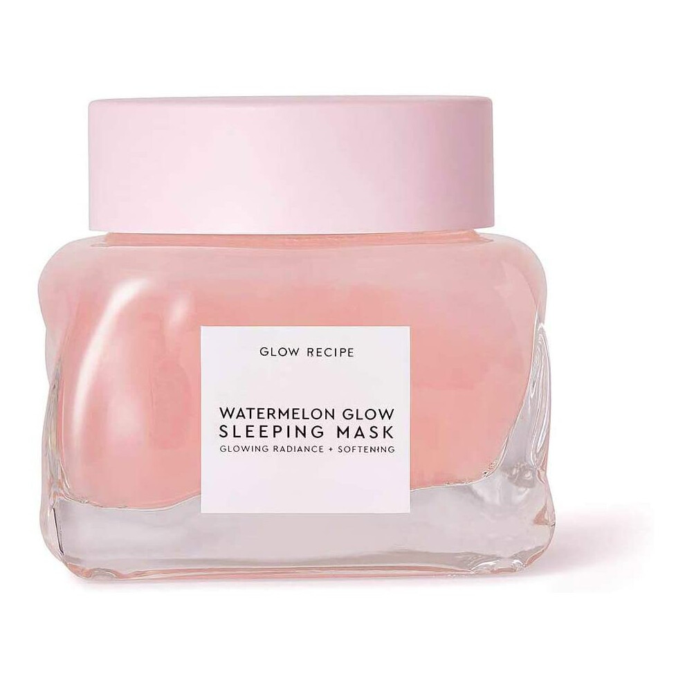 Glow Recipe Watermelon Glow Sleeping Mask Mini - Travel-Size Overnight Face Mask with Hydrating Hyaluronic Acid, Exfoliating AHA + Watermelon Extract